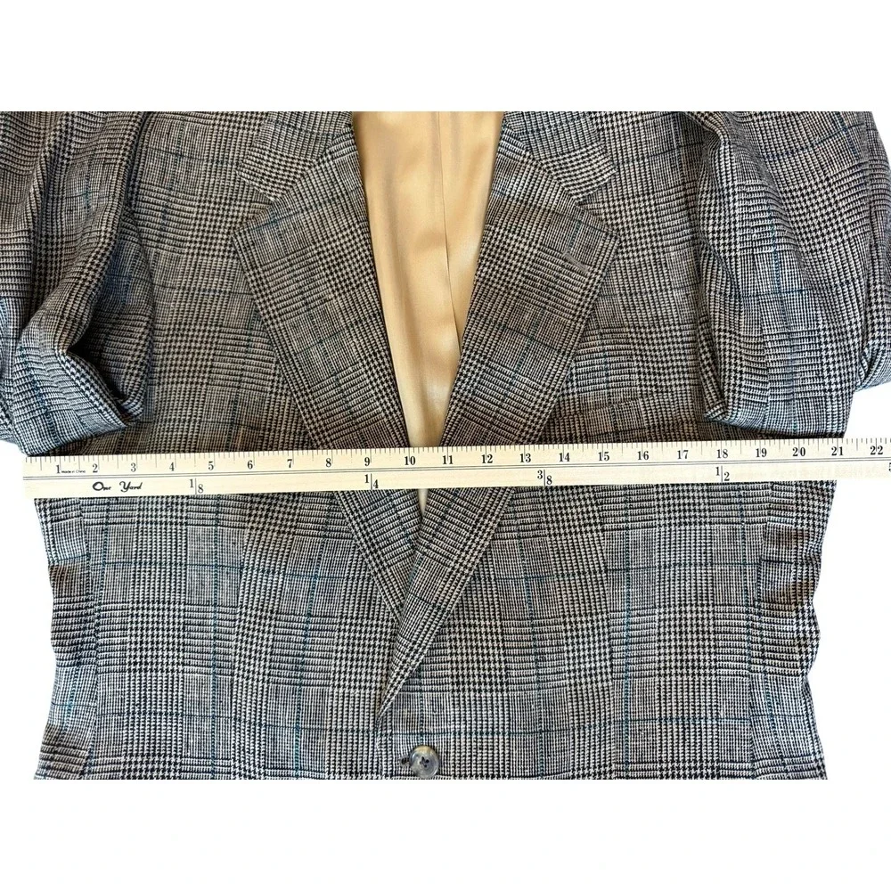 Silk Glen Plaid Blazer SOUTHAMPTON for NORDSTROM Men's 41R Sport Coat Jacket